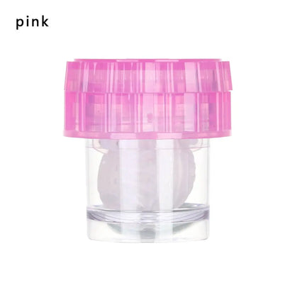 Manually Rotating Contact Lens Cleaner Case Portable Plastic Lens Storage Holder Cleaning Container Travel Accessory Tool