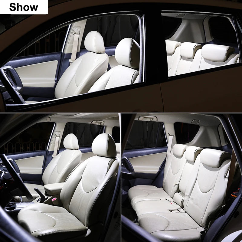 14Pcs CANBUS LED Interior Light Kit - Compatible with Toyota Camry XV40 2007–2011 Dome, Reading & Trunk Lamps