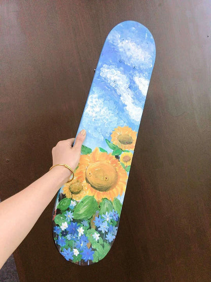 43cm Maple Skateboard Deck – Blank DIY Hand-Painted Decorative Board for Adults & Kids, Double Rocker