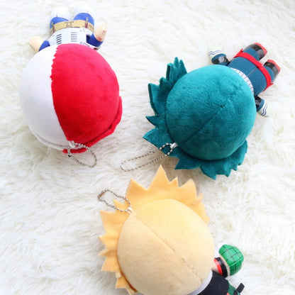 15CM My Hero Academia Plush Pendant Set – Izuku Midoriya, Katsuki Bakugo & Shoto Todoroki Soft Anime Doll Keychain Gifts