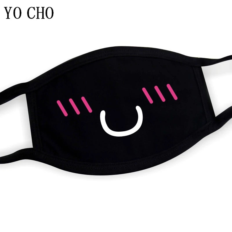 YO CHO Unisex Cotton Dust Mouth Mask – Anime Cartoon Respirator, Warm Mouth Muffle, Perfect Birthday Party Gift