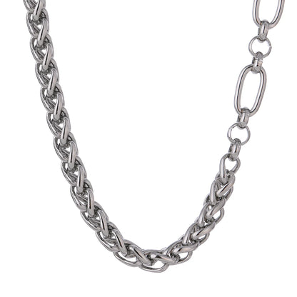 Yhpup 316L Stainless Steel Chunky Chain Necklace – Gold Glossy Statement Collar Necklace for Women Jewelry Gift