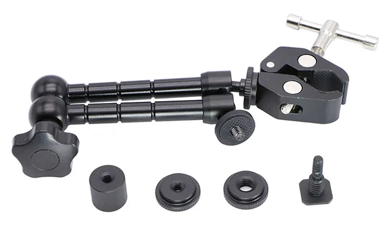 Super Clamp with 7"/11" Adjustable Magic Arm | Articulating Mount for Monitor, LED Light, DSLR Camera, Flash & LCD Video Gear