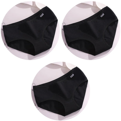 Women’s Cotton Underwear - Candy Color Mid-Waist Breathable Plus Size Briefs