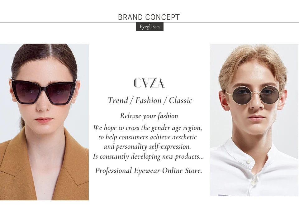 OVZA TR90 Polarized Sunglasses – Fashion Square Frame Driving Glasses for Men & Women S2074