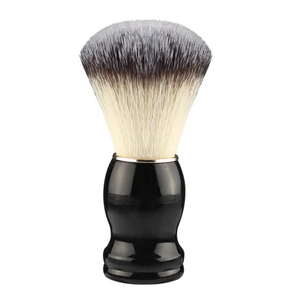 Beard Shaving Brush – Wooden Handle Bristle Hair Brush for Men, Barber Soap Foam Shave & Facial Cleaning Tool