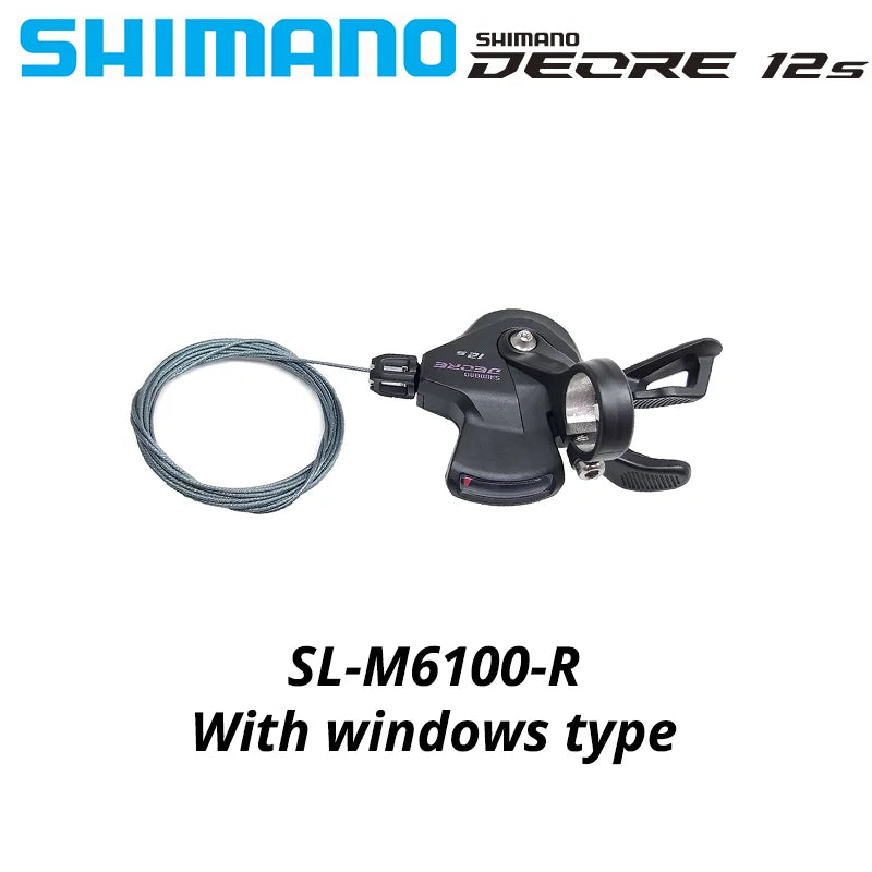 New Original SHIMANO DEORE RD-M6100-SGS Rear Derailleur 1x12-Speed SHADOW RD + RAPIDFIRE PLUS Right Shift Lever 12V 12S