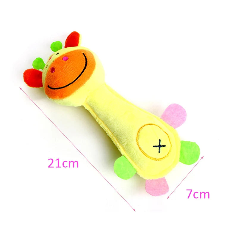 Durable Plush Dog Toy - Squeaky Animal-Shaped Chew Toy for Small Dogs and Puppies
