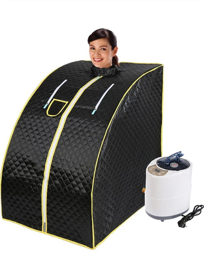 Portable Home Steam Sauna – 4L 2000W Spa Steam Bath Box with Stainless Steel Support, EU Plug