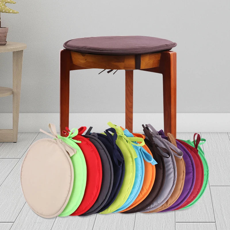 Round Chair Cushion – Candy Color Seat Pad with Drawstring, Home Decor & Office Chair Cushion, 30cm & 38cm