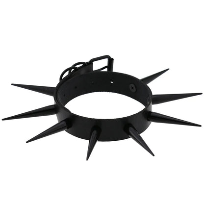 Big Long Spiked Choker Collar – Cool Punk Necklace for Women & Men, Metal Rave Festival Goth Jewelry