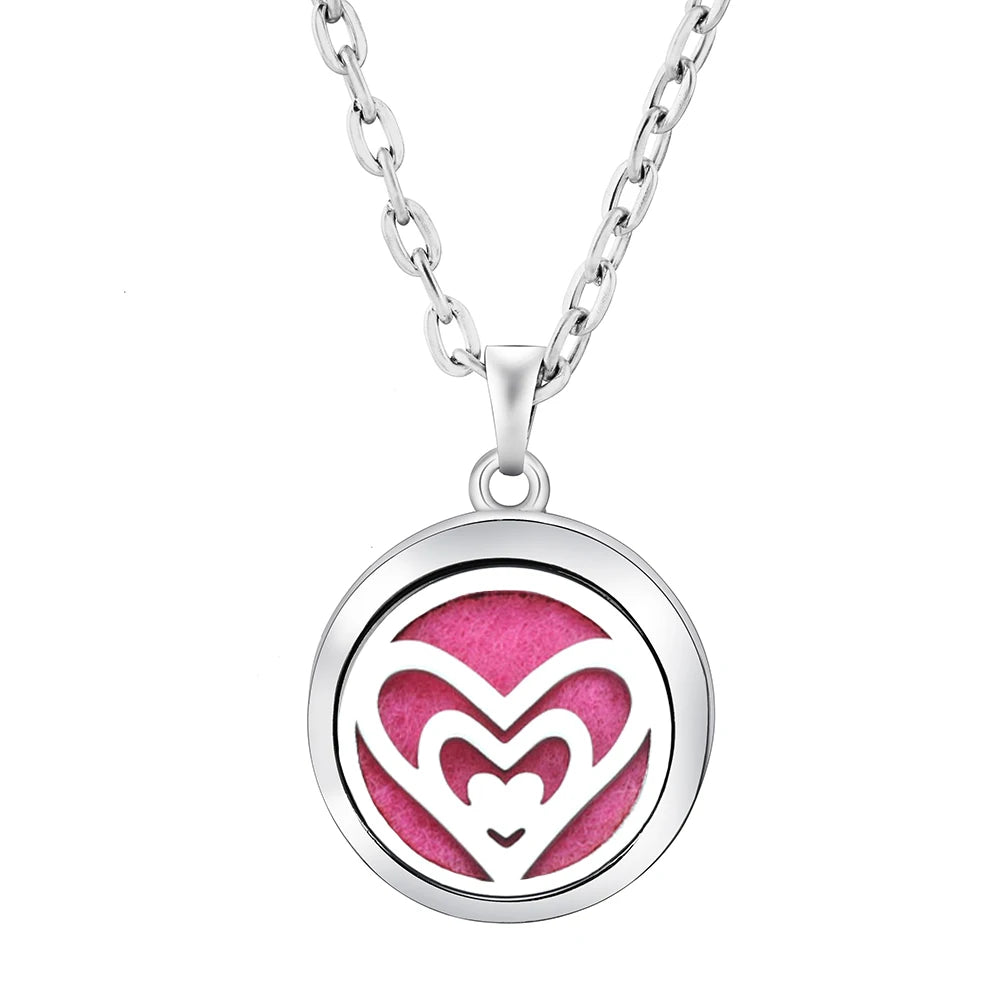 Stainless Steel Tree of Life Aromatherapy Necklace – Essential Oil Diffuser Pendant for Women