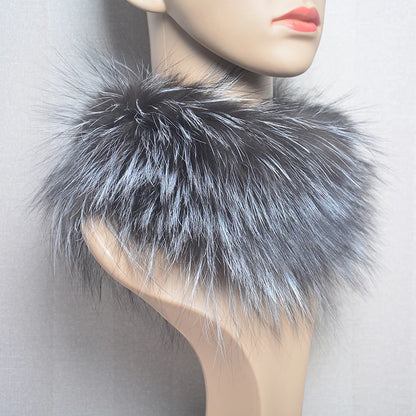 2025 Real Fox Fur Scarf and Headband – Luxury Winter Neck Warmer for Women, 100% Natural Fur, Elastic Ring Muffler