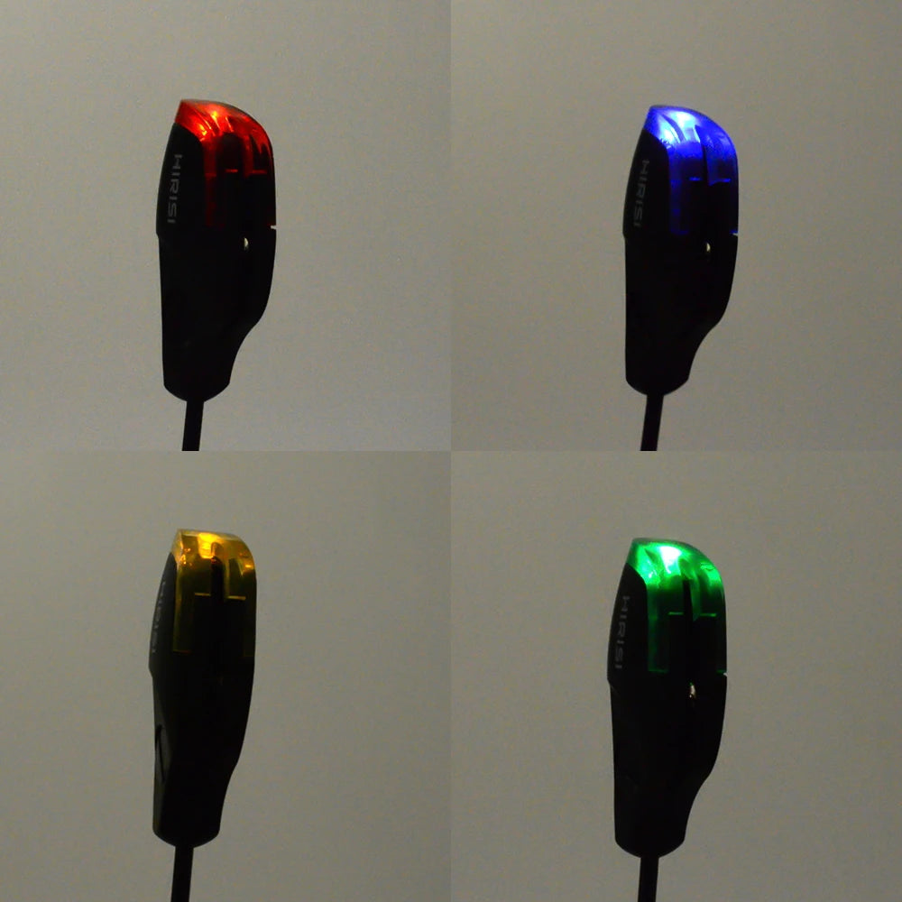 Hirisi B2011 Carp Fishing Swinger Indicator - LED Light Bite Alarm Accessory with Removable Base Seat