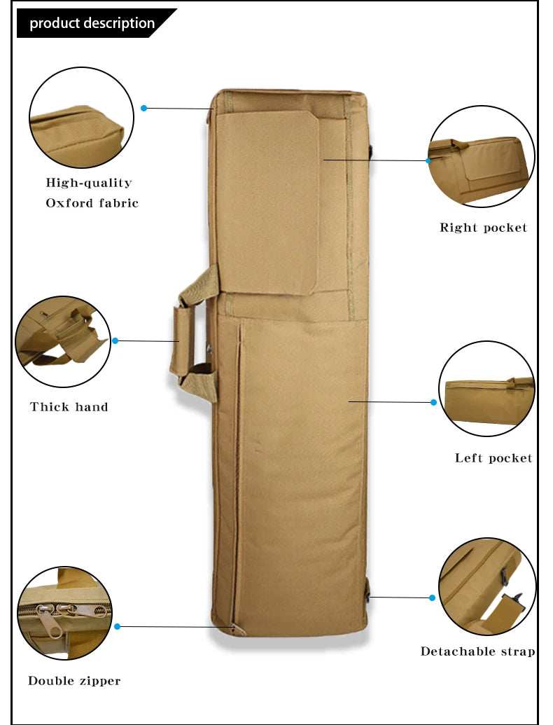 Heavy Duty Oxford Gun Bag – Cushioned Rifle Carry Case for Hunting Equipment