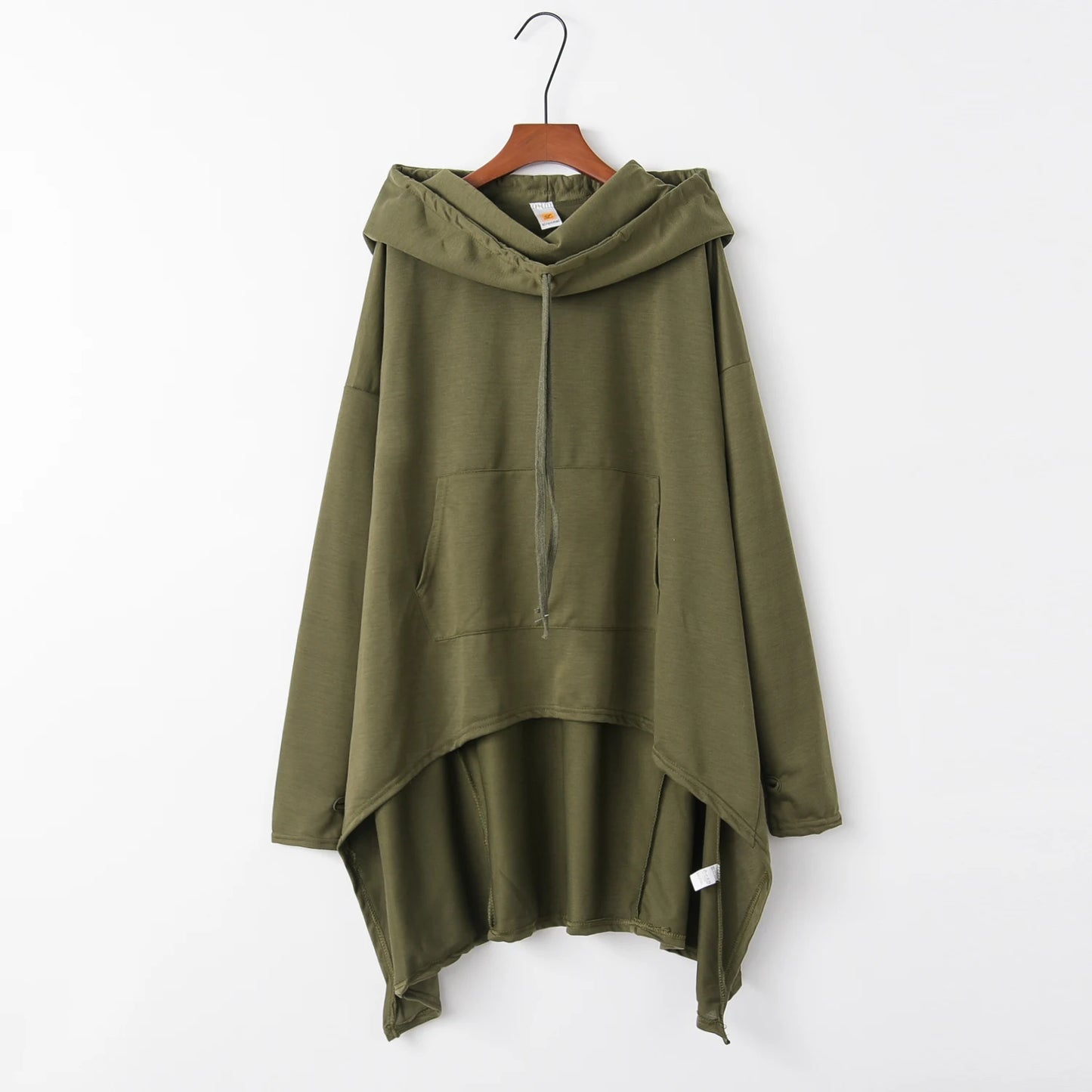 Fashion Trends European-Style Long Hoodie – New Solid Color Casual Pullover