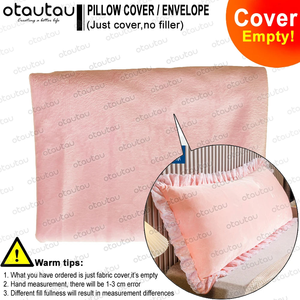 OTAUTAU Bed Headboard Pillowcase - Rectangle Long Body Pillow Cover for Headboard, Sofa & Bedding Decor KD012