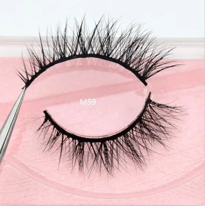Visofree 3D Mink Eyelashes – Thick Handmade Full Strip Cruelty-Free False Lashes for Makeup M56