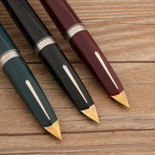 HERO 240 Stainless Steel Fountain Pen — Retro Aircraft Duckbill Nib, Ink Pen for School, Office & Student Gifts