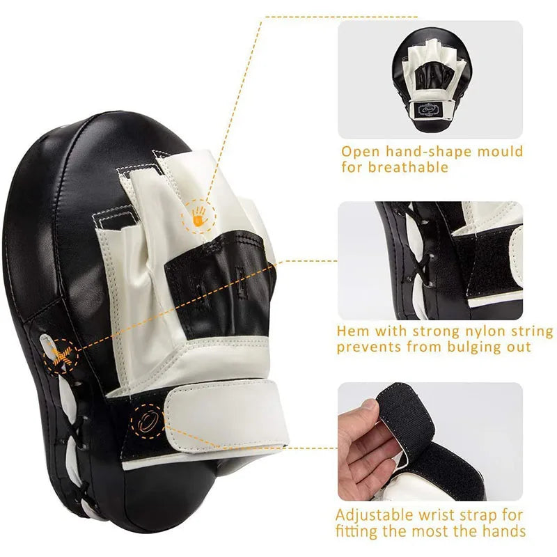 Curved Boxing Bag: Focus Punching Equipment for Adults and Kids - Ideal for Taekwondo, Muay Thai, Karate Training - PU Material, 1 or 2 Pieces Available