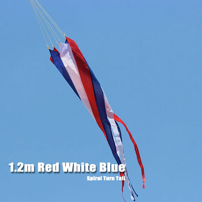 1.2M Spinner Windsock Kite - Soft Inflatable Turbine Line Decoration with Carry Bag