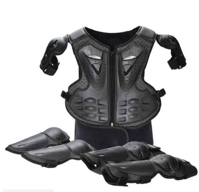 Kids Motocross Body Armor Vest – Chest, Spine & Knee Protection Gear for Boys & Girls (Height 0.85–1.7m)
