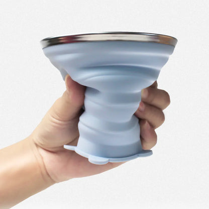 Collapsible Telescopic Silicone Water Bottle - Folding Cup for Outdoor Travel, Children, Teacups, and More