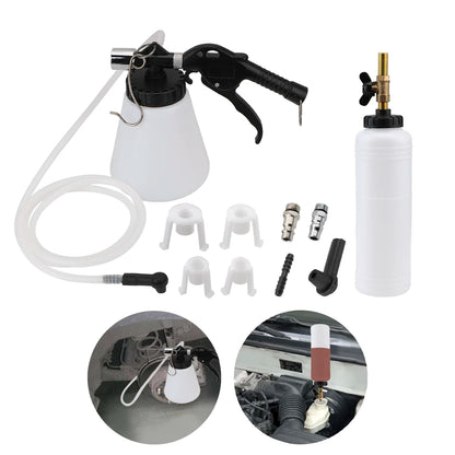 1L/0.75L Car Brake Bleeder Kit – Hydraulic Fluid Pump with Tubes for Oil Change, Purge, and Repair on Cars, Trucks & Motorcycles