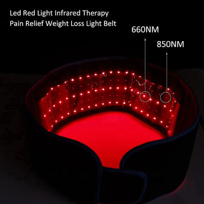 Red & Infrared Light Therapy Belt 850nm 660nm LED Slimming Waist Wrap Fat Burn Full Body Heat Pad