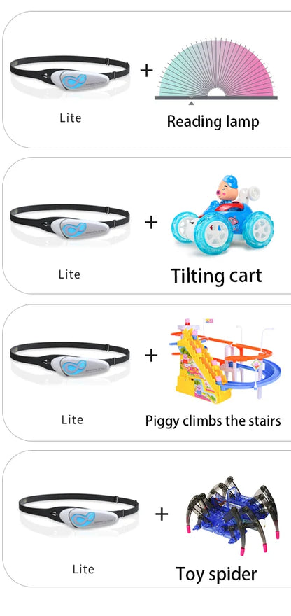 BrainLink Lite EEG Headband — Smart Brainwave Biofeedback Toy for Kids with Mind Control and Educational SDK
