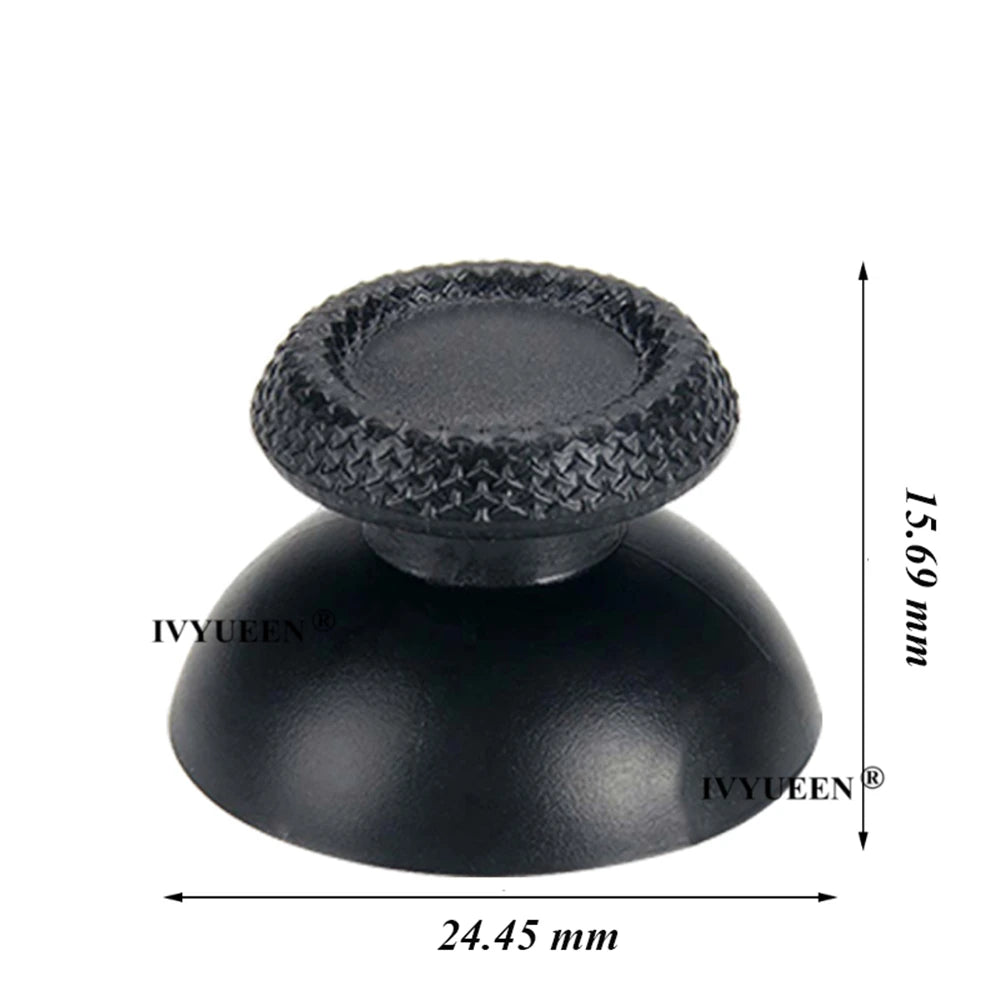 IVYUEEN 100PCS Black Analog Stick Caps – Thumb Grip Covers for PS5, PS4, PS3 & Xbox Controllers