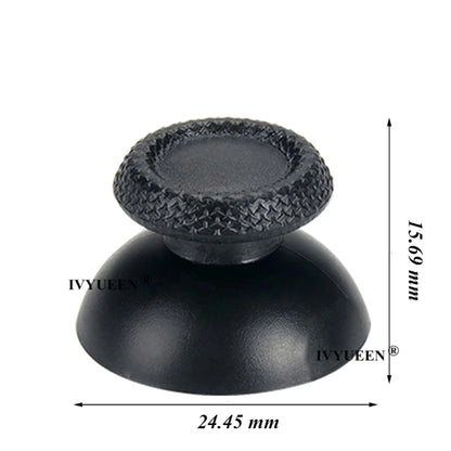 IVYUEEN 100PCS Black Analog Stick Caps – Thumb Grip Covers for PS5, PS4, PS3 & Xbox Controllers