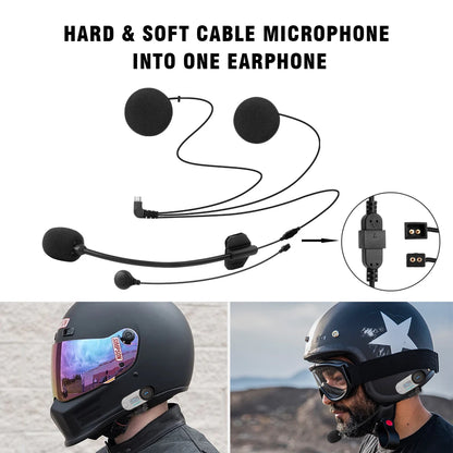 FreedConn Bluetooth Motorcycle Intercom Helmet Headset - Wireless Motorbike Interphone with LCD Screen & FM Earphone