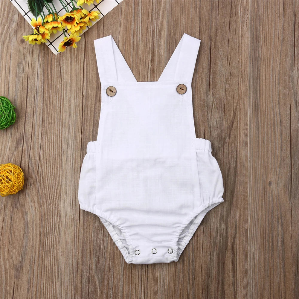 Newborn Baby Sleeveless Romper - Casual Summer One-Piece Jumpsuit for Boys & Girls