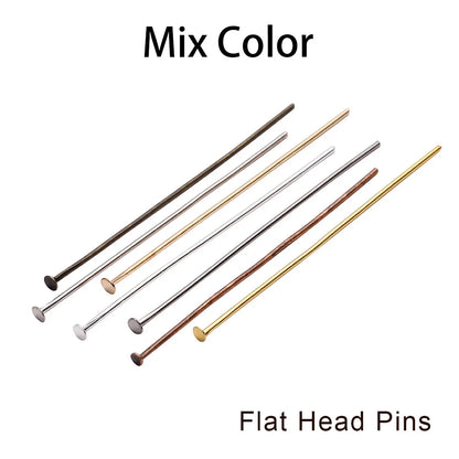 Jewelry Eye Pins & Ball Head Pins - 100/200pcs DIY Findings for Earrings Bracelets Pendants 16-60mm Craft Making Supplies