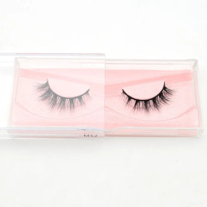 Visofree 3D Mink Eyelashes – Thick Handmade Full Strip Cruelty-Free False Lashes for Makeup M56