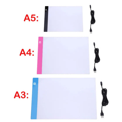 Three-Level Dimmable LED Light Pad Drawing Board - A3/A4/A5 Tracing Light Box for Diamond Painting - Eye Protection & Easy Illumination