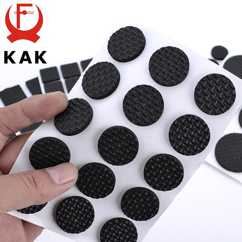 KAK Self-Adhesive Furniture Leg Felt Pads, Anti-Slip Rug Mat Bumper, 1-24PCS Chair Table Protector, Furniture Hardware Damper