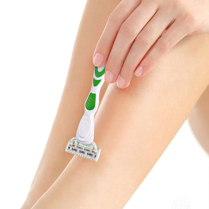 QShave Green Series Women’s Razor — 5-Layer X5 Blade Hair Remover for Bikini & Legs, Valentine’s Day Gift