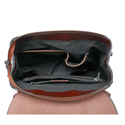 Women's Genuine Leather Backpack - Crossbody Shoulder Bag, School Bag, Laptop Rucksack, and Messenger Bag for Girls