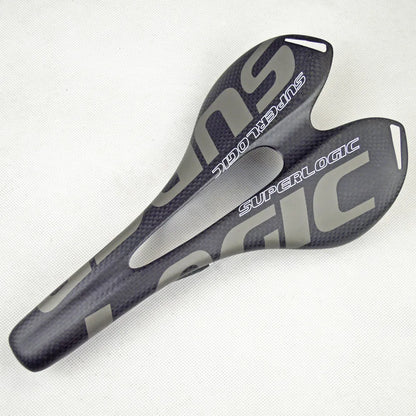 Superlogic 3K Full Carbon Fiber Bike Saddle - Lightweight Road & MTB Seat 275×143mm