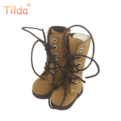 Tilda 3.2cm Doll Boots — 1/6 Mini Leather Shoes for Blythe, Azone & BJD Dolls