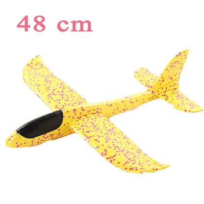 48cm EVA Foam Glider Aircraft Toy – Hand-Throw Flight Airplane DIY Model for Kids, Fun Outdoor Toy Gift