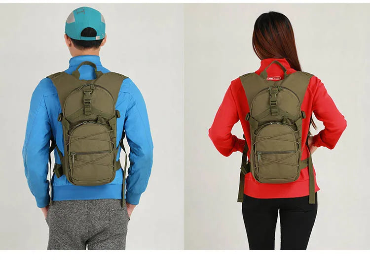 15L Molle Tactical Backpack – Outdoor Sports Bicycle Bag for Cycling, Hiking, Climbing, Camping & Fishing with Hydration Support