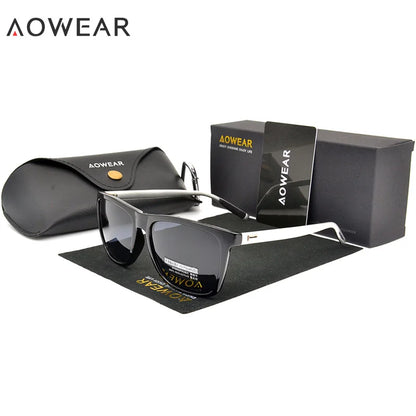AOWEAR HD Night Vision Glasses – Polarized Yellow Lens Sunglasses for Men, Safe Driving Goggles