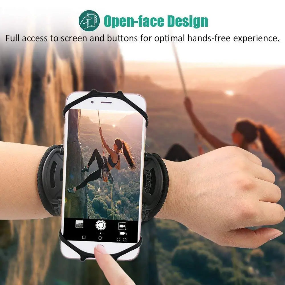 Universal Sports Armband: Wristband Phone Holder for iPhone Running (4"-6.5" Inch) - Compatible with Samsung, Xiaomi, OPPO - Ideal for Cycling, Gym, and Outdoor Activities