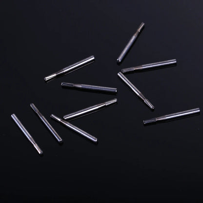 10pcs Dental Broken Crown Needles - Endodontic Silver & Gold Plated Handle, 1957# & 1958# for Crown Repair
