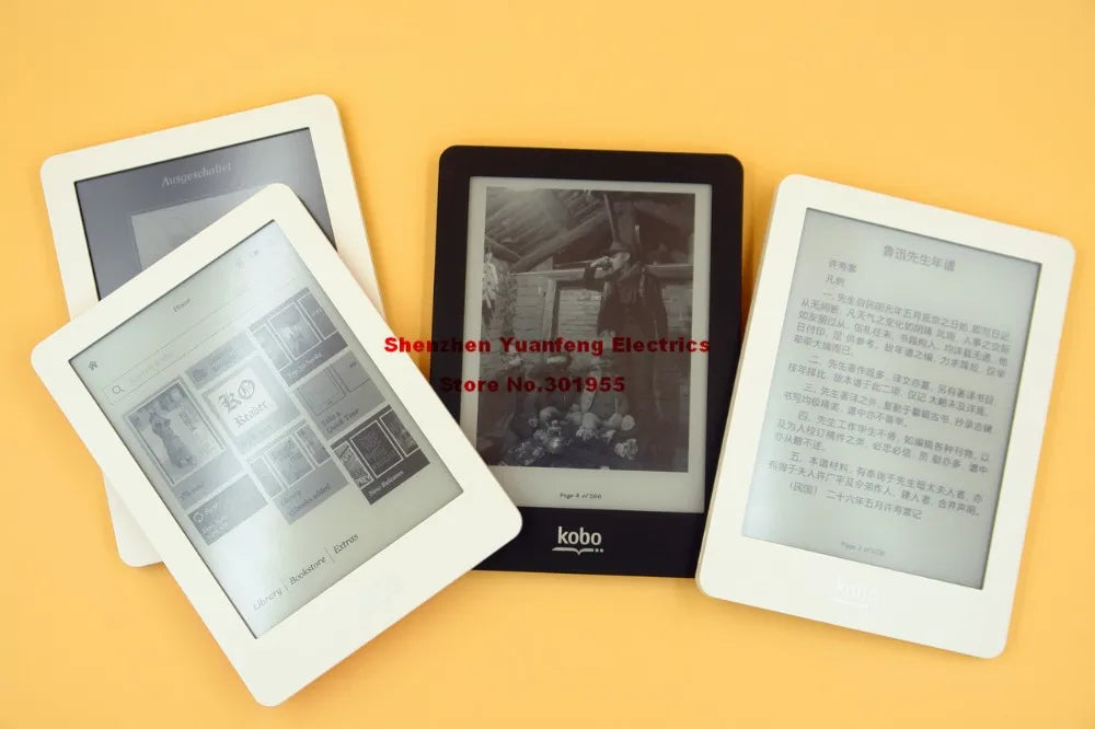 Kobo Glo N613 eBook eReader, 6-Inch 1024x768 Touchscreen, Front & Backlight, 4G/16G/32G, WiFi E-Ink Reader