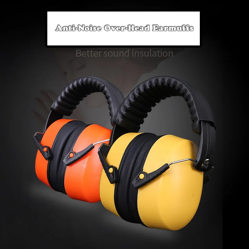 Work Safety Earmuffs – Anti-Noise Portable Ear Protectors for Work, Study, Sleeping, Woodwork & Shooting