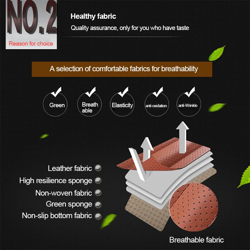 Universal Leather Car Seat Covers - Seat Cushion Protector Mats for Auto Interiors